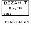 Separate Text Plates and inkpads for Professional Line Date Stamps